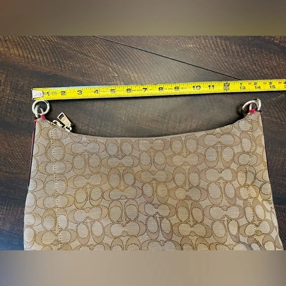 Coach Celeste Convertible Hobo Crossbody Bag Pink Accent-Missing Strap - Picture 11 of 13